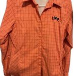 Columbia orange plaid buttons down shirt size small Photo 0