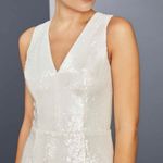 AMSALE Clear Sequin Sleeveless Sheath Dress,‎ White, Wedding/Party, Size 10 NWT White Photo 7