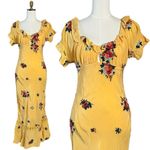 Free People  Dainty Embroidered Floral Bohemian Bali Santa Cruz Maxi Dress Medium Photo 10