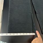 Good American  Heavy Rib Slim Strght Pant black Elasticized Waist Zippered Cuff Photo 7