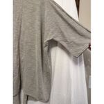 DONNI Womens Gray White Stripe Cardigan Wide Sleeve One Size OSFA‎ Plus NWT Photo 5