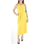 Ralph Lauren Lauren Womens Sleeveless Tie-Front Midi Dress Yellow Size 4 Photo 9