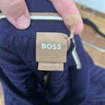 Hugo Boss  Womens Skirt Medium $229 NWT Dark Purple Pleated Knit Stretch Designer Photo 3