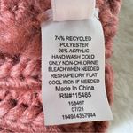 LC Lauren Conrad NWT Pink and White Heart Chunky Knit Pom Beanie Hat Photo 6