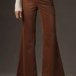 Pilcro NWT Brown Velvet Pull-On Mid-Rise Retro Flare Jeans Pants Women's Size 27 Photo 1