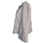 Rebecca Taylor  Gray Tweed Wool Jacket Peplum Fringe Mini Polka Dots Designer 4 Photo 2