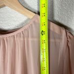 Dessy Collection Pink Maxi Chiffon Dress Plus 16 Puff Sleeve Fairy Bridesmaid Photo 13