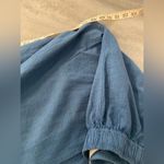 Outerknown NWT  Size S Blue Cotton Elastic Waist Pull On Wide Leg Beach Pants Photo 4