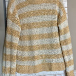 Madewell Baez Sweater Womens Small Striped Cotton Wool Blend Open Knit Pullover Photo 0