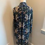 ZARA Pajama Style Floral Printed Tunic Shirt Dress Dark Navy Size Medium Photo 4