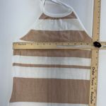 Petal + Pup Dress Womens X Small Tan White Striped Knit Angelina‎ Halter Midi Size XS Photo 6