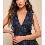 Lulus Molinetto Navy Blue Lace Ruffled Tiered Sleeveless
Maxi Dress Small Photo 11