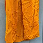 Reformation Mustard gold yellow midi dress by  with wide straps and front slit Photo 1