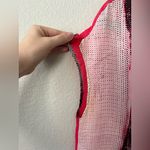 Elie Tahari Silk Sleeveless V Neck Mesh Top in Pink Women's Size S Photo 3