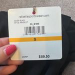 Rafaella NWT  Sportswear‎ Black Short Sleeve Scrunched V-Neck Top Size Small Photo 6