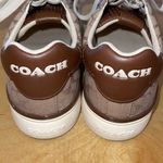 Coach Signature Low Top Sneaker Size 6 Tan Beige Brown Photo 3
