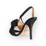 Badgley Mischka β Rosette Stiletto Heeled Sandals β Black β 8M β Cocktail Attire Photo 1