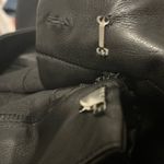 7 For All Mankind  Black Faux Leather Crops Size Large‎ Photo 6