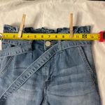 Ashley Mason High Waist Paper-bag Tie Front Raw Hem Jean Size 5 Juniors Photo 2