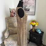 Maggy London Tan Sheath Mini Dress Crew Neck Sleeveless Photo 3