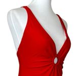 Cupshe New Swimsuit Cherry Red One Piece Criss Cross Circle Women’s Size Medium Photo 5