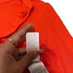 Edikted XL Red Orange Crop Top Long Sleeve Waffle Collared Festival Party Photo 6