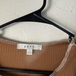 Gaze Shirt Womens Large Brown Long Sleeve Lettuce‎ Hem Ribbed Top Forest Fairy Photo 3