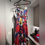 Lulus  All About Love Royal Blue Floral Print Midi Dress Size XS Photo 3