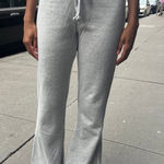 Brandy Melville  Soft Heather Grey Yoga Pants One Size Tie Waist Photo 0