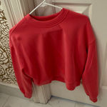 Altar'd State Coral Cropped Sweatshirt Photo 0