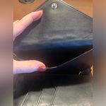 Victoria's Secret Victoria’s Secret Clutch Wristlet wallet Faux Black Leather Texture Quilt Y2K Photo 4