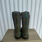 Floral Patterned Bogs Waterproof Boots Green Size 7 Photo 2