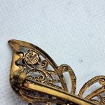 Vintage West Germany Gold, Pink, & White Butterfly Brooch Pink Photo 5