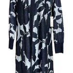 Chico's DENIM BLUE COASTAL AIR JACQUARD FLORAL CARDIGAN Size Large 2 Photo 0