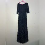 Women’s THEIA Navy Blue Petal Embellished Formal Gown Special Occasion Dress 8 Photo 3