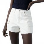 PacSun Off White High Waisted Girlfriend Cargo Shorts NWT Size 23 Photo 0