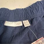 Susan Graver  | Women Navy Linen Blend Cargo Shorts Photo 2