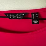 Susan Graver  Everyday Women's Dress Tunic Deep Pink Liquid Knit 3/4 Sleeve M Photo 3