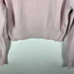 Free People Women’s Size XS Sweater Crew Neck Ribbed Stretch Pink Cropped Boho Photo 3
