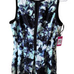 Vince Camuto Floral Sleeveless Top - Black and Blue Photo 0