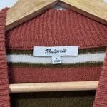 Madewell  Wool Blend Redmond Mockneck Pocket Sweater In Stripe Size Large Fall Photo 2