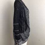 Cardigan Black White Waterfall Open Long sleeve Size M Photo 7