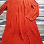 Nordstrom Abound Cowl Neck Sweater Dress wFront Slit in Red Persimmon Womens XL Photo 4