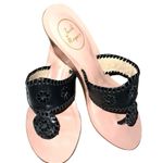 Jack Rogers black leather thong wedge sandals! Photo 0