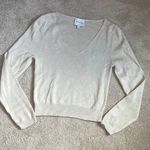 Pink Rose  Beige V-Nevk Knit Sweater.  Size XL Photo 0