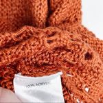 Anthropologie Freshman Pointelle Knit Crochet Boho Tank Top Rustic Orange Photo 4