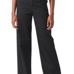 Dickies  Womens Relaxed Fit Wide Leg Pants Black Cotton Poly Stretch Size 32 Photo 0