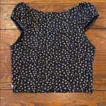 Levi's Levi’s Floral Crop Top Navy Blue cap Sleeve Cotton Size L Photo 3