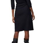 KINLY Womens Black Jersey Long Sleeve Tie Knot Waist Midi Dress Size Extra Large Photo 2
