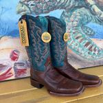 Corral  Brown and Teal Western Boots size 8.5 Photo 6